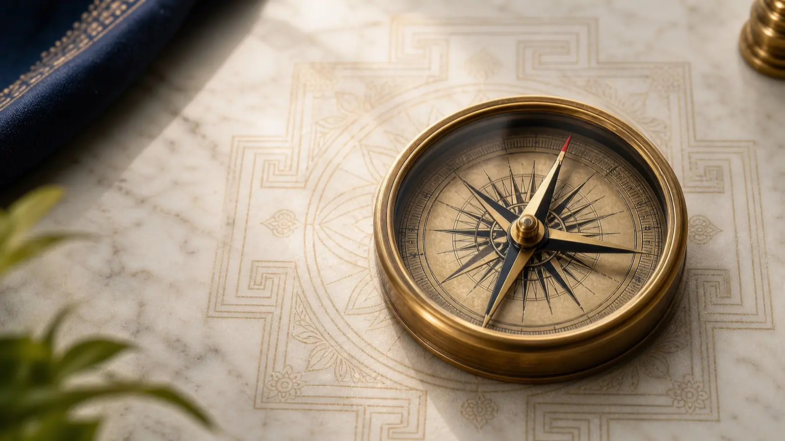 Compass close-up for checking house facing direction