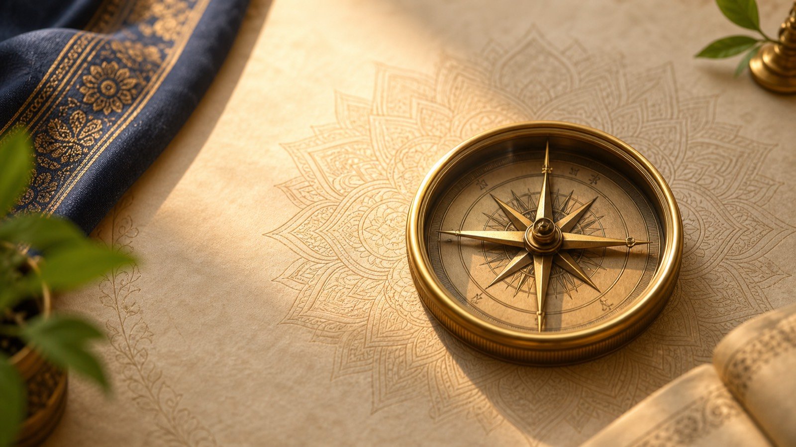 Compass and mandala inspired photo